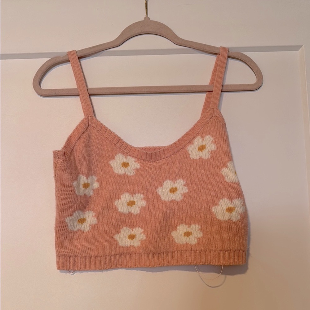 Altard State Floral Knit Crop Top size M